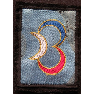 3° DB : insigne tissu de la 3° division blindée avec crochets