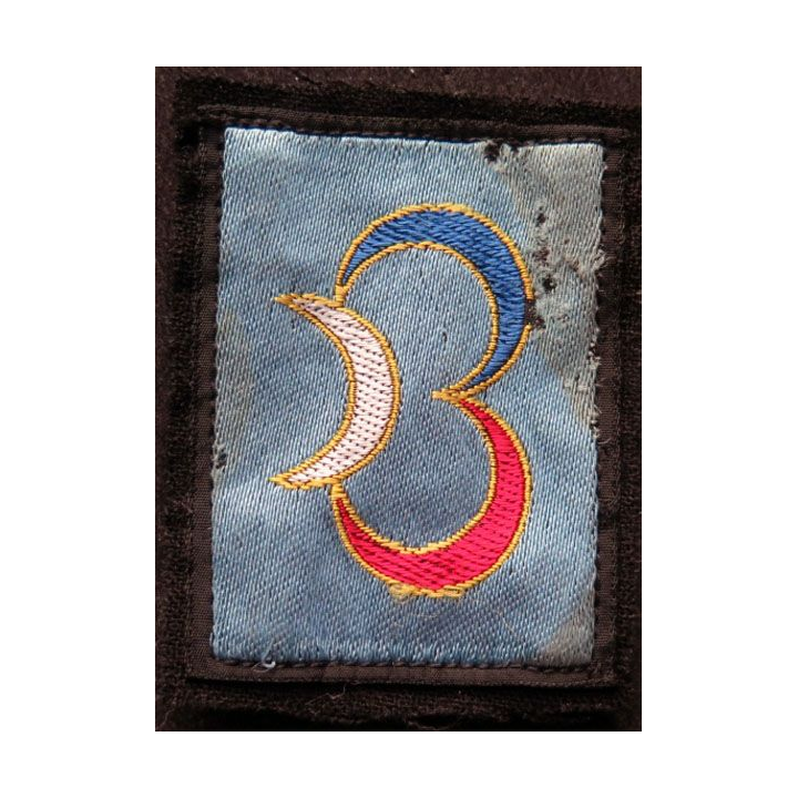 3° DB : insigne tissu de la 3° division blindée avec crochets