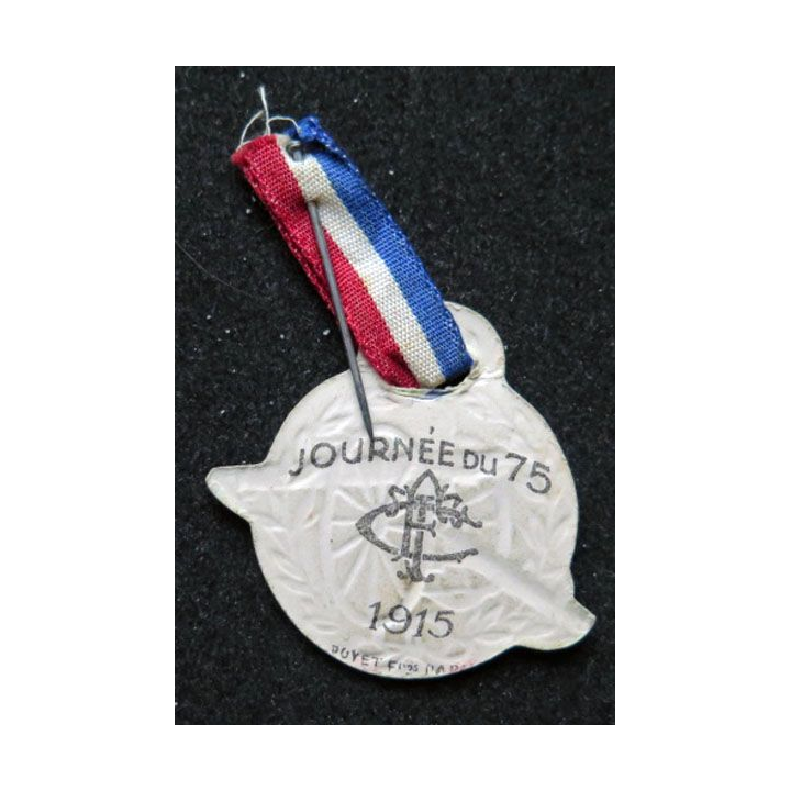 Médaille de journée cartonnée du 75 1915