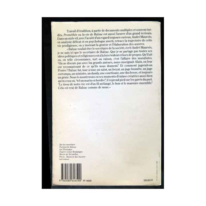 Balzac écrit par André Maurois aux éditions Flammarion - F014