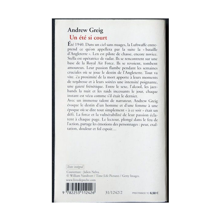 Un été si court écrit par Andrew Greig aux éditions Le Livre de poche - F015