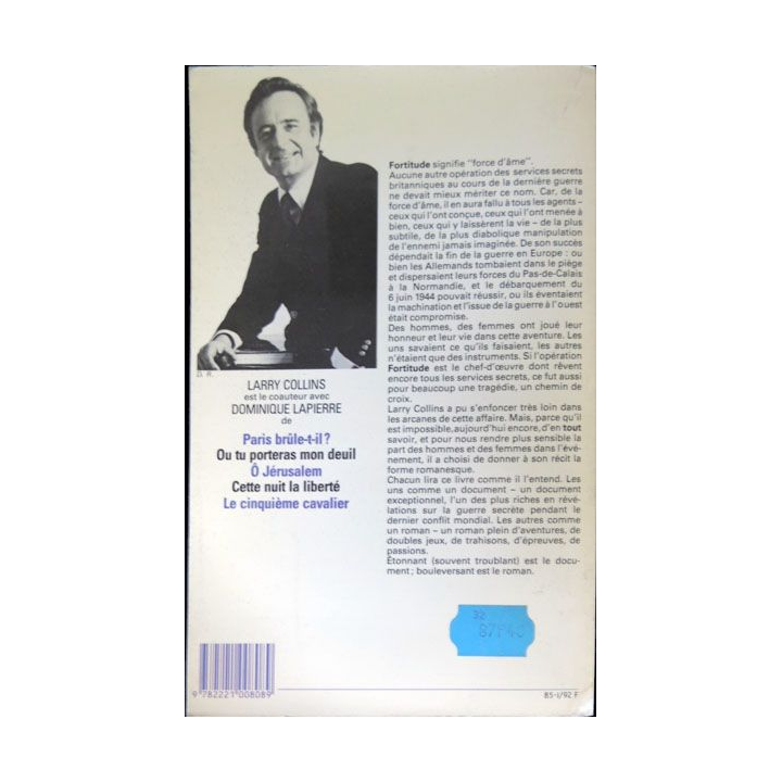 Fortitude écrit par Larry Collins aux éditions Robert Laffont - F015