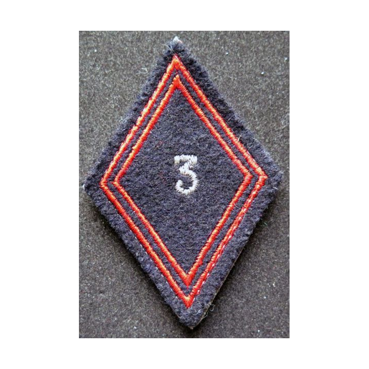 LOSANGE DE BRAS MODÈLE 45 : 3° régiment de cuirassiers cadre sur scratch