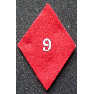 LOSANGE DE BRAS MODÈLE 45 : 9° section d'infirmiers militaires  troupe