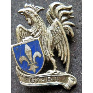 67° régiment d'infanterie RI Drago H. 551 écu coq fleur de lys. 67° RI .