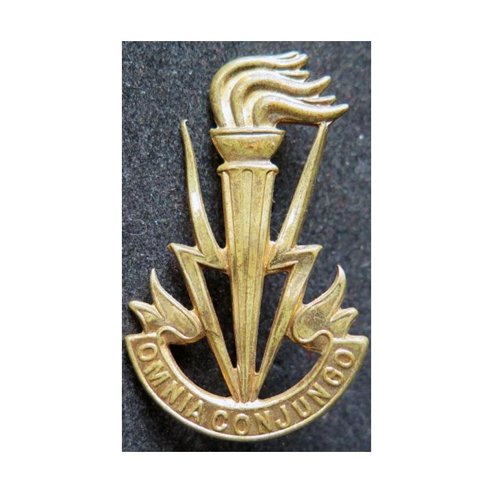 insigne des transmissions de l'armée belge doré
