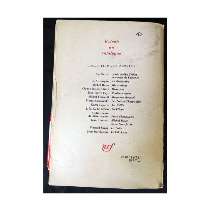 L'adoration écrit par Jacques Borel aux éditions Gallimard - F015