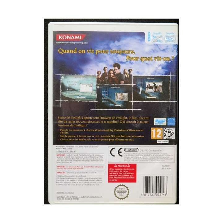 Jeu pour console WII Twilight Scene it ?