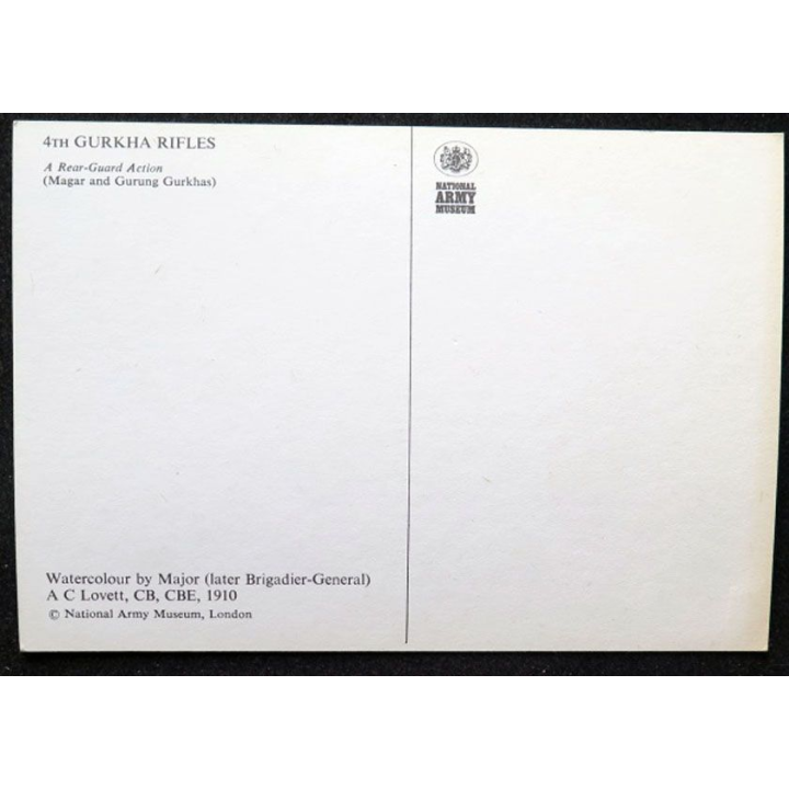 Carte postal sur la 4th Gurkha rifles