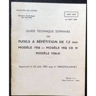 MAT 1039 fusils à répétition 7,5 mm modèle 1936 CR 39 Modèle 1936-51