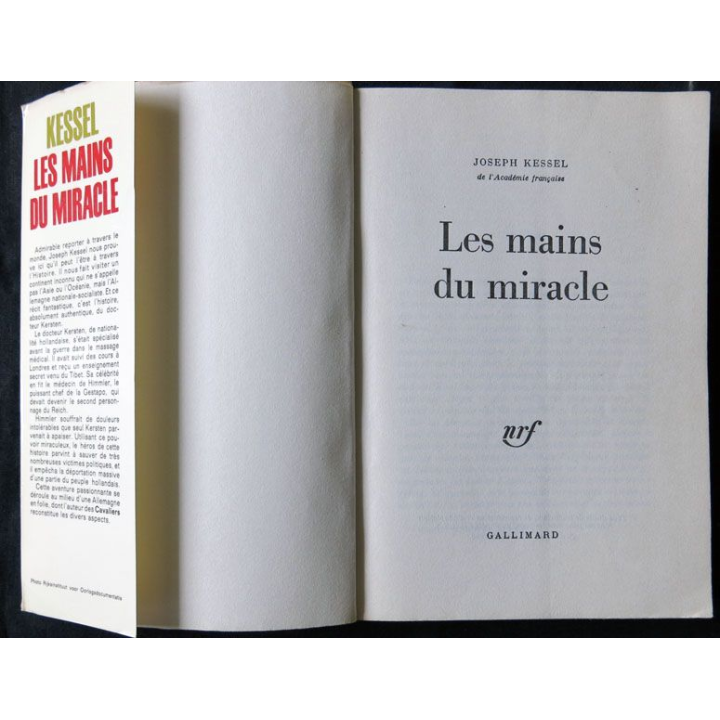 Les mains du miracle écrit par Joseph Kessel aux éditions Gallimard - F016