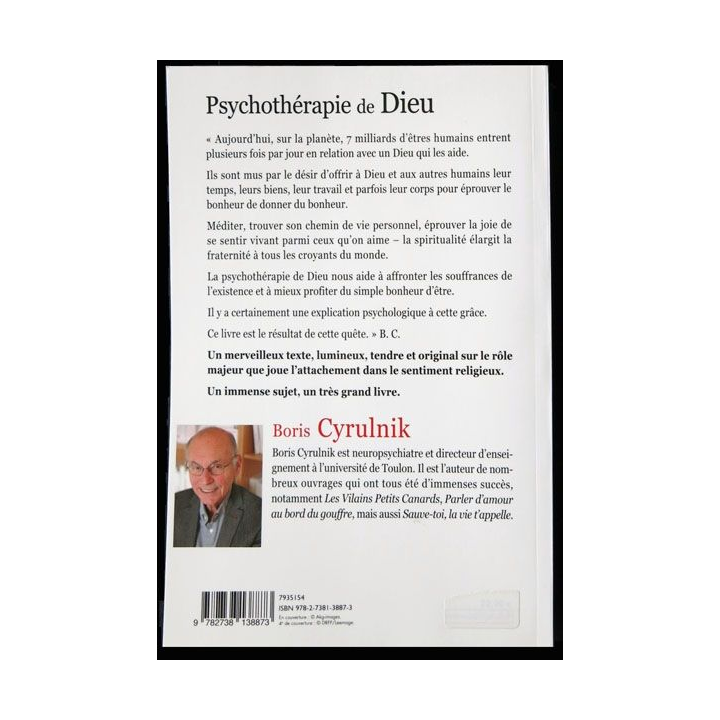 Psychothérapie de Dieu écrit par Boris Cyrulnik aux éditions Odile Jacob - F016
