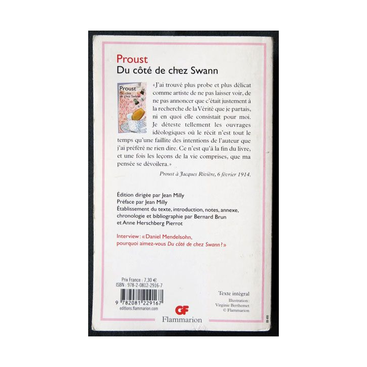 Du coté de chez Swann écrit par Marcel Proust aux éditions Flammarion - F016