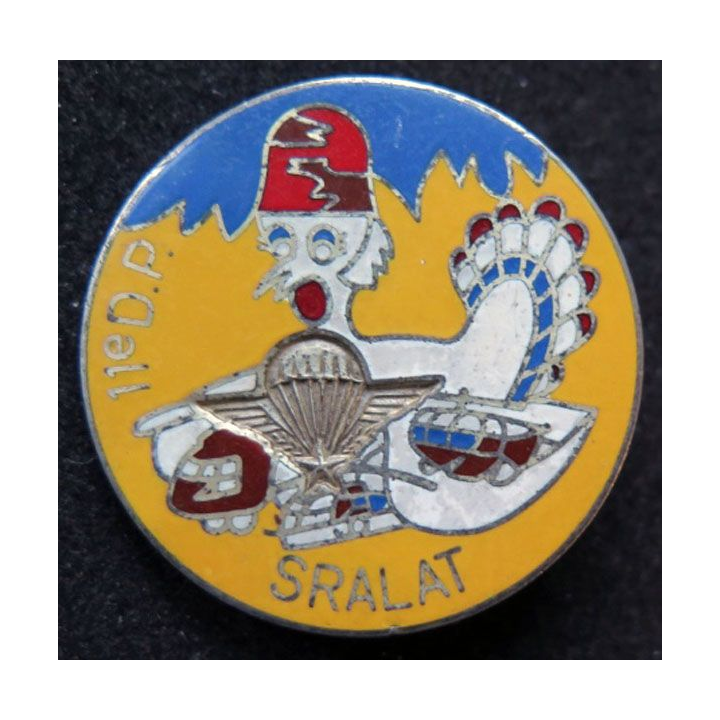 11° DP : 11° division parachutiste SRALAT de fabrication G & P en émail