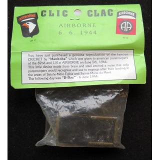 Criquet Clic Clac Airborne 6 juin 1944 reproduction neuf
