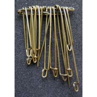 MILITARIA : lot de 11 épingles en laiton de dimensions variées