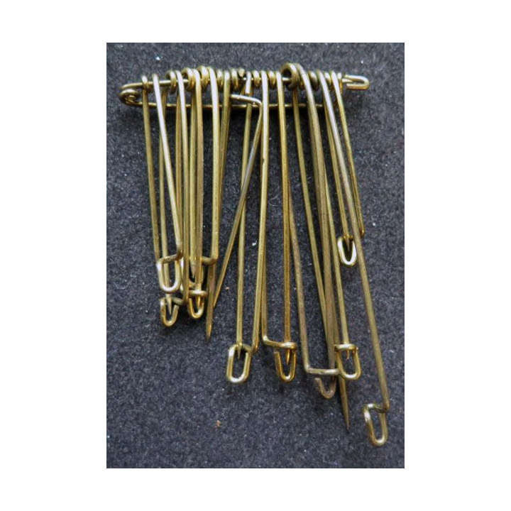 MILITARIA : lot de 11 épingles en laiton de dimensions variées