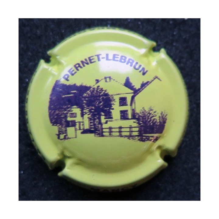 Capsule Muselet de champagne Pernet-Lebrun n° 15 vert jaune et violet