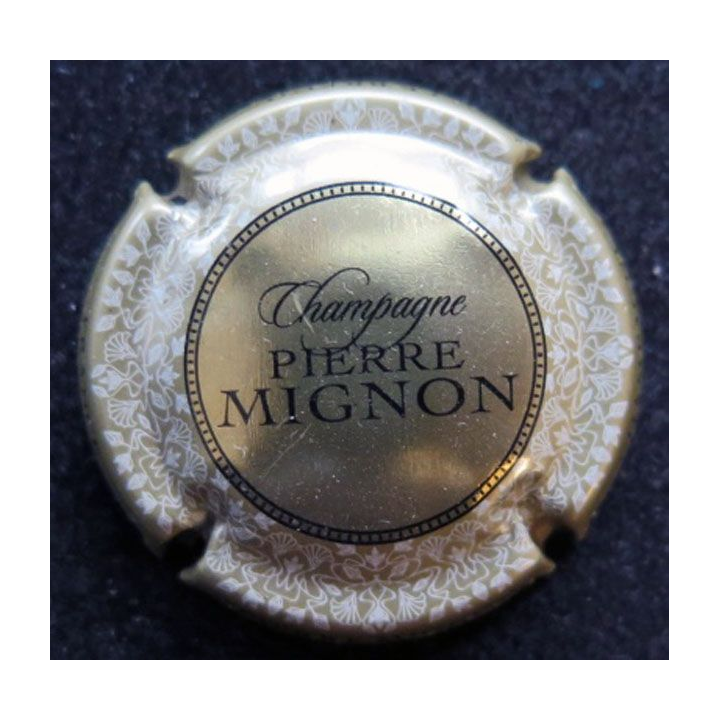 Capsule Muselet de champagne Pierre Mignon n° 151e or contour crème pâle