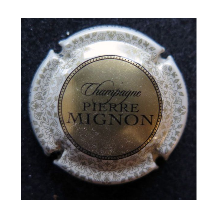 Capsule Muselet de champagne Pierre Mignon n° 151 or contour beige