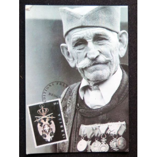 Carte postale de Zivojin Lazić Solunac héros de la Grande Guerre