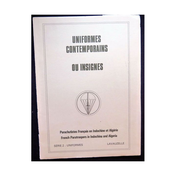 Uniformes contemporaines insignes série 2 Paras Indo Algérie Lavauzelle