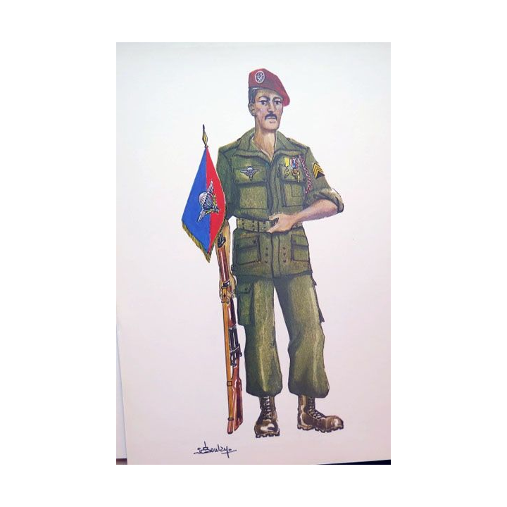 Uniformes contemporaines insignes série 2 Paras Indo Algérie Lavauzelle