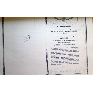 93° RI : Historique photocopié du 93°RI 32 doubles pages