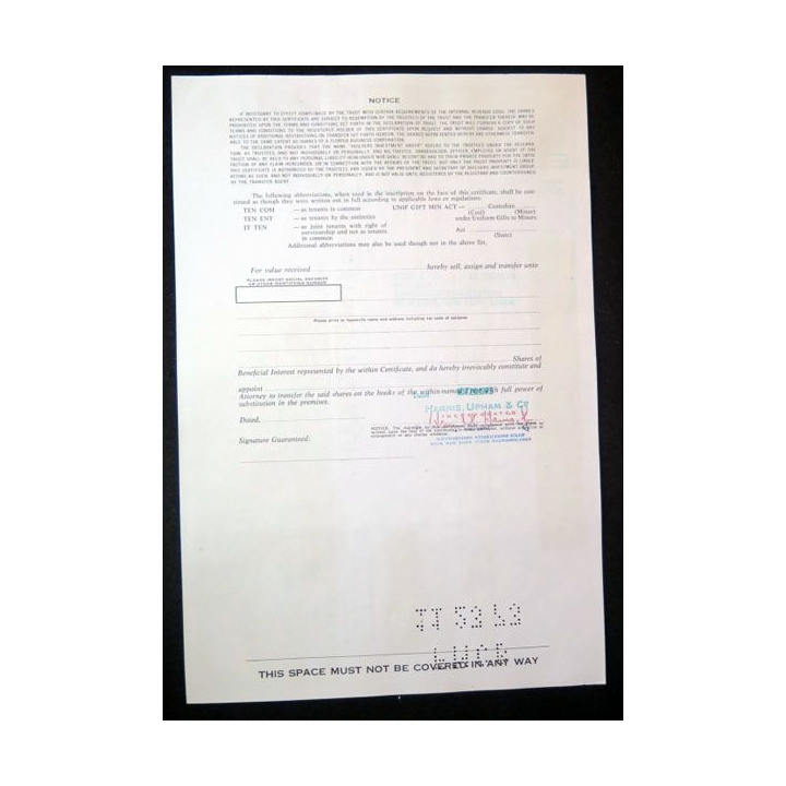 Action de Builders Investment Group de 100  shares du 20 novembre 1973