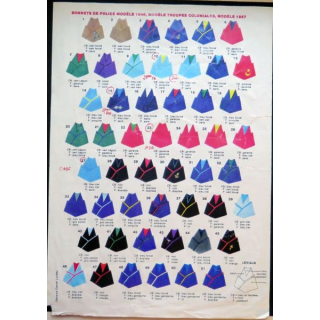 Bonnets Police modèle 46 troupes colo modèle 1957 calot Daniel Lordey