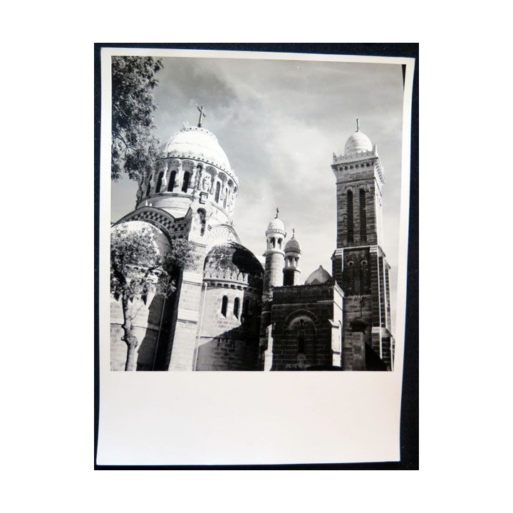 Photo argentique 18 x 24 cm Eglise Notre Dame d'Afrique Alger 1958
