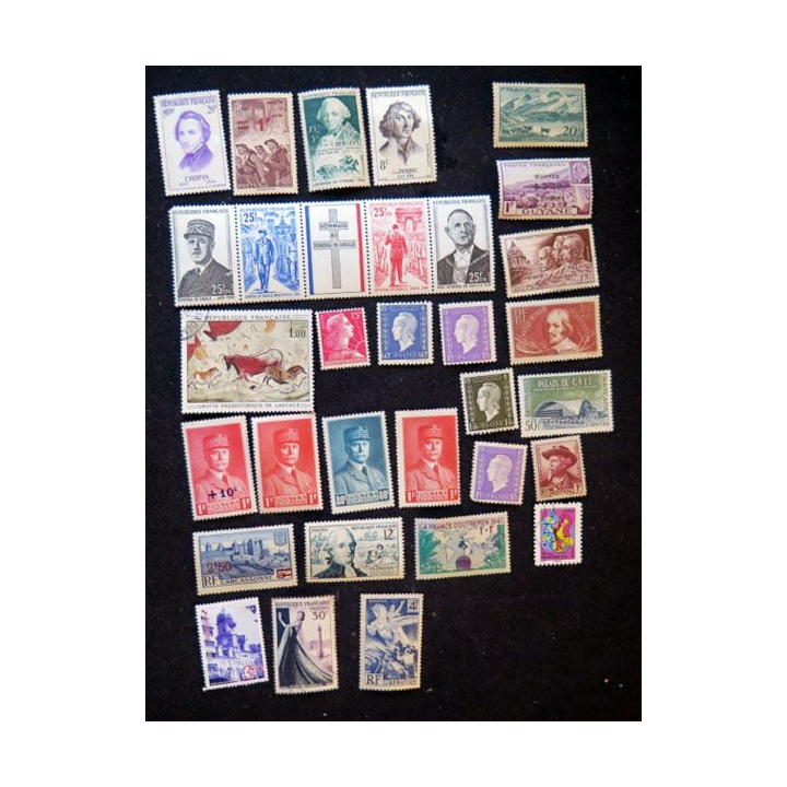 FRANCE : lot de timbres neufs pour la plupart années 1941 et autres 1 étranger 