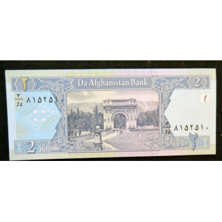 AFGHANISTAN : billet de banque de 2 Afghanis