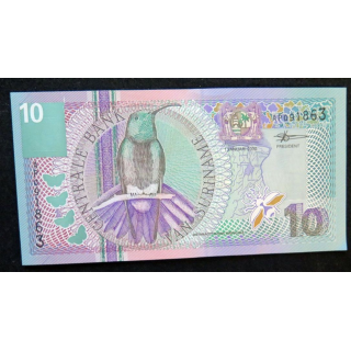 SURINAME : billet de banque de 10 Gulden
