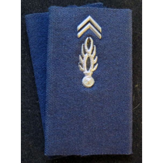 Paire de fourreau d'épaule métallique de la gendarmerie services