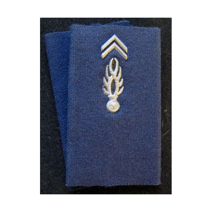 Paire de fourreau d'épaule métallique de la gendarmerie services