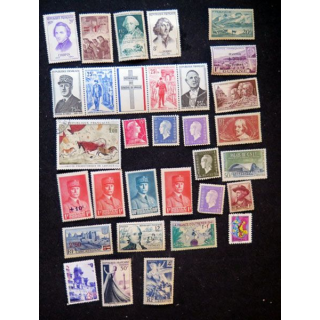 FRANCE : lot de timbres neufs pour la plupart années 1941 et autres 1 étranger 