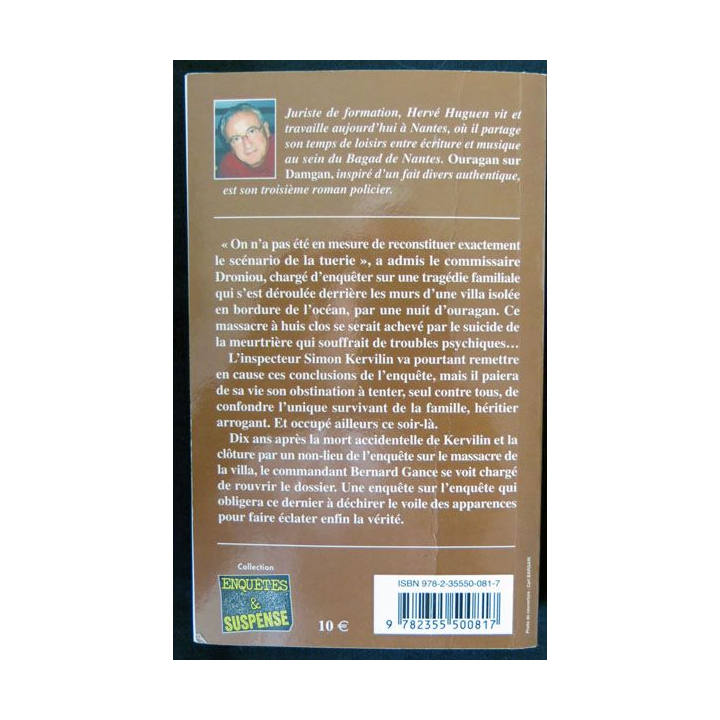 Ouragan sur Damgan écrit par Hervé Huguen aux éditions Alain Bargain - F017