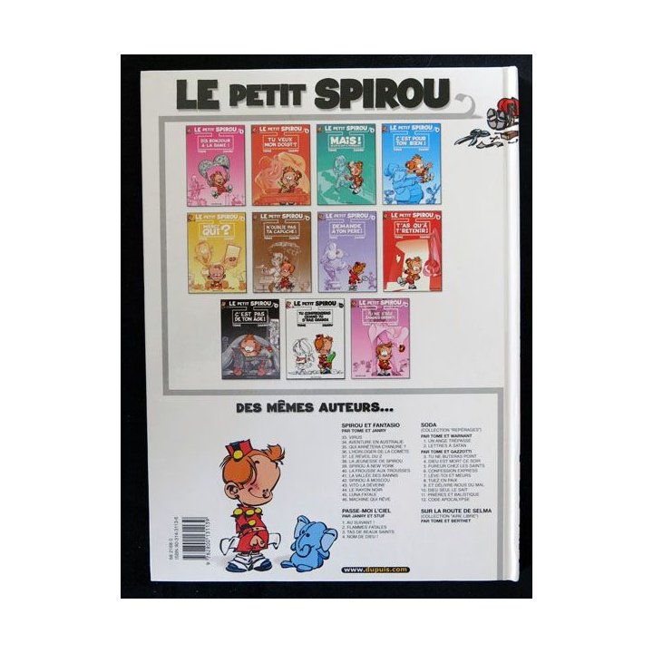 BD : Le petit Spirou N° 10 Tu comprendras quand tu s'ras grand! écrit par Tome & Janry aux éditions Dupuis - F018