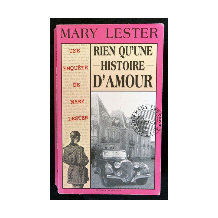 Rien qu'une histoire d'amour écrit par Mary Lester aux éditions Palémon Editions - F018