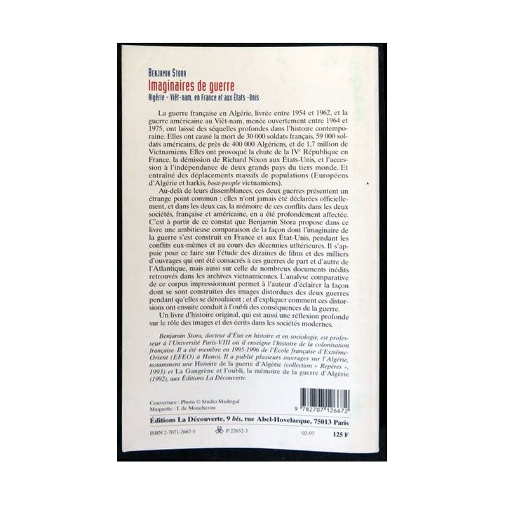 Imaginaires de guerre écrit par Benjamin Stora aux Editions La Découverte - F018