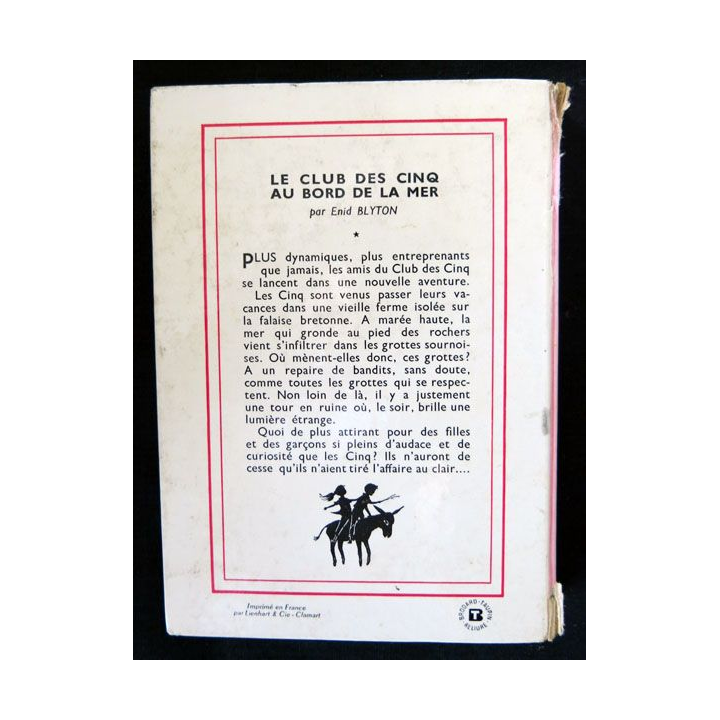 Le club des Cinq au bord de la mer écrit par Enid Blyton aux éditions Hachette-Bibliothèque Rose - F018