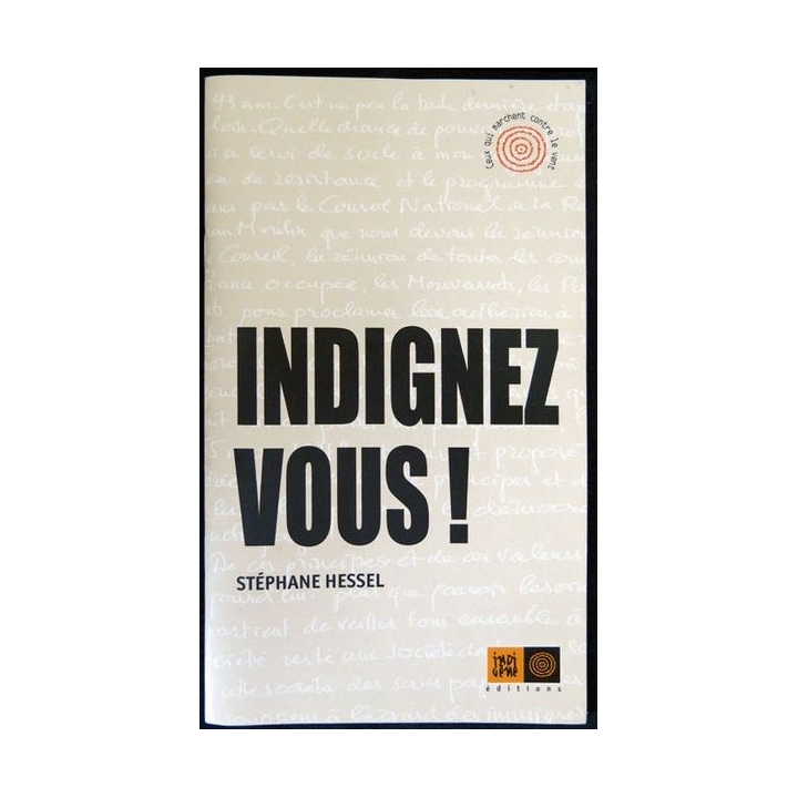 Indignez vous ! écrit par Stéphane Hessel aux éditions Indigène Editions - F019