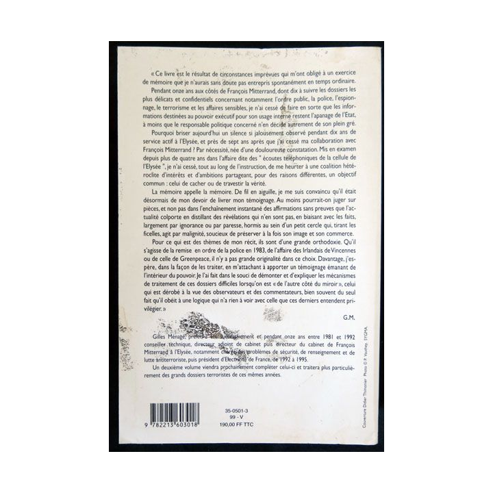 L'œil du pouvoir écrit par Gilles Ménage aux éditions Fayard - F019
