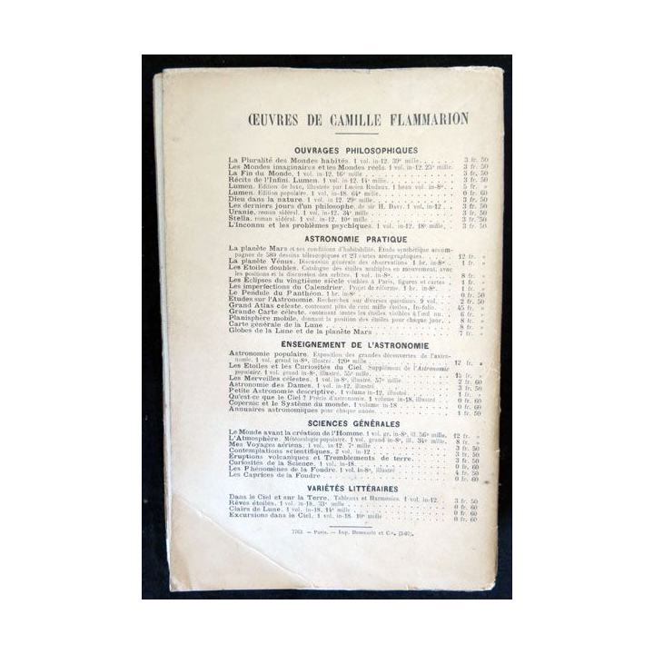 Les forces naturelles inconnues écrit par Camille Flammarion aux éditions Flammarion - F019