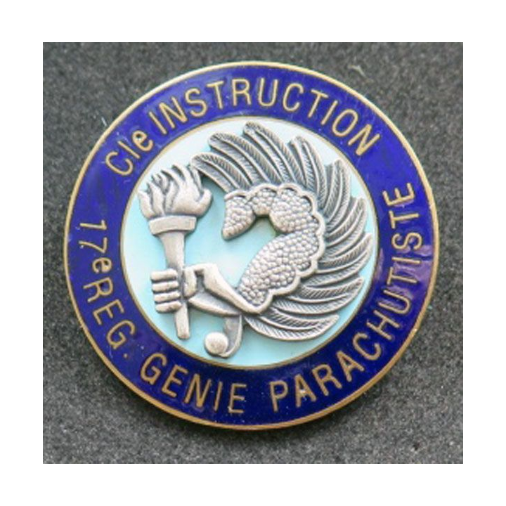 17° RGP : Compagnie instruction du 17° régiment génie parachutiste G & P en émail