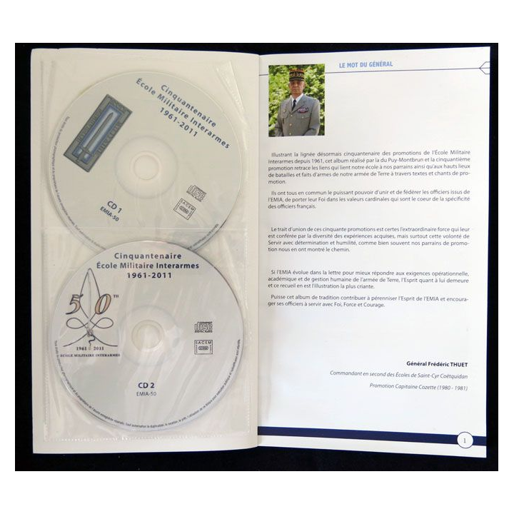 Cinquantenaire de l'école militaire interarmes EMIA livret avec 3 CD - F019
