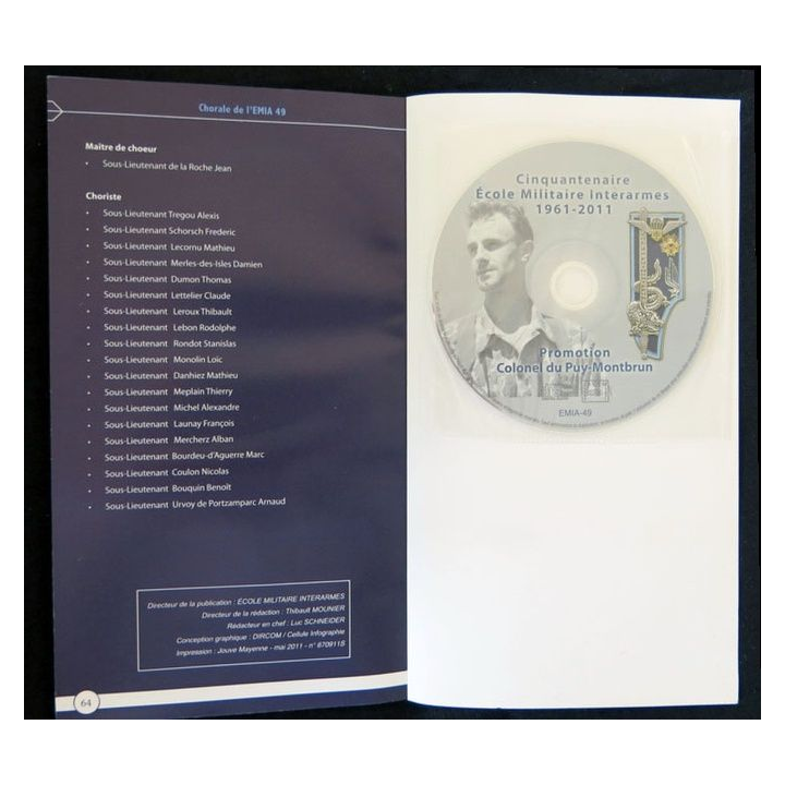 Cinquantenaire de l'école militaire interarmes EMIA livret avec 3 CD - F019