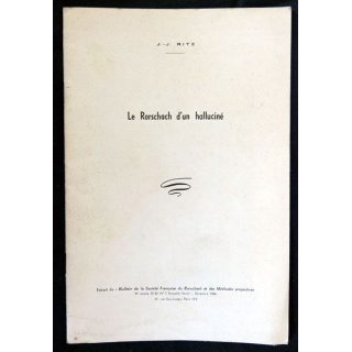Le Rorschach d'un halluciné écrit par J.J. Ritz. Bulletin de la Société française du Rorschach - F019