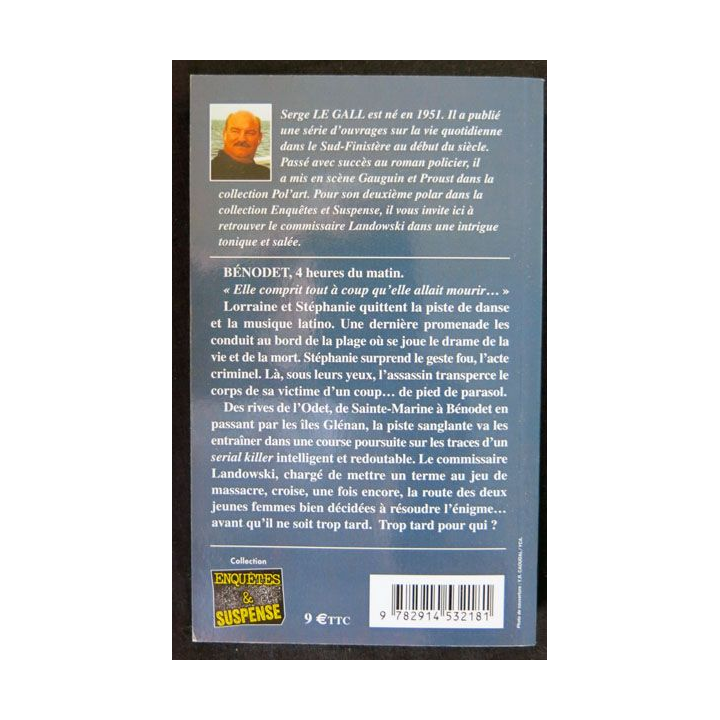 Sables mouvants à Bénodet écrit par Serge Le Gall aux éditions Alain Bargain - F019